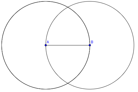 Two circles that share a radius