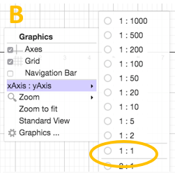 GeoGebra graphics menu