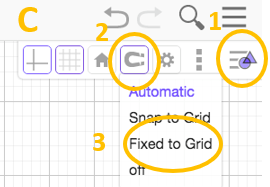 GeoGebra snap options