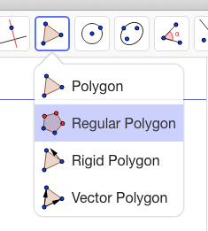 GeoGebra regular polygon tool